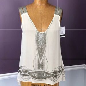NWT Parker Beaded Tank Blouse